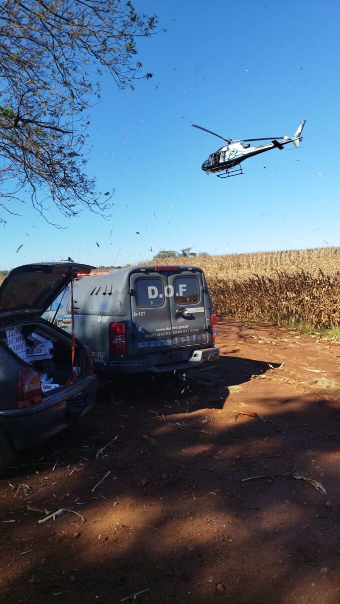 DOF apreende veículo carregado de cigarros em Rio Brilhante