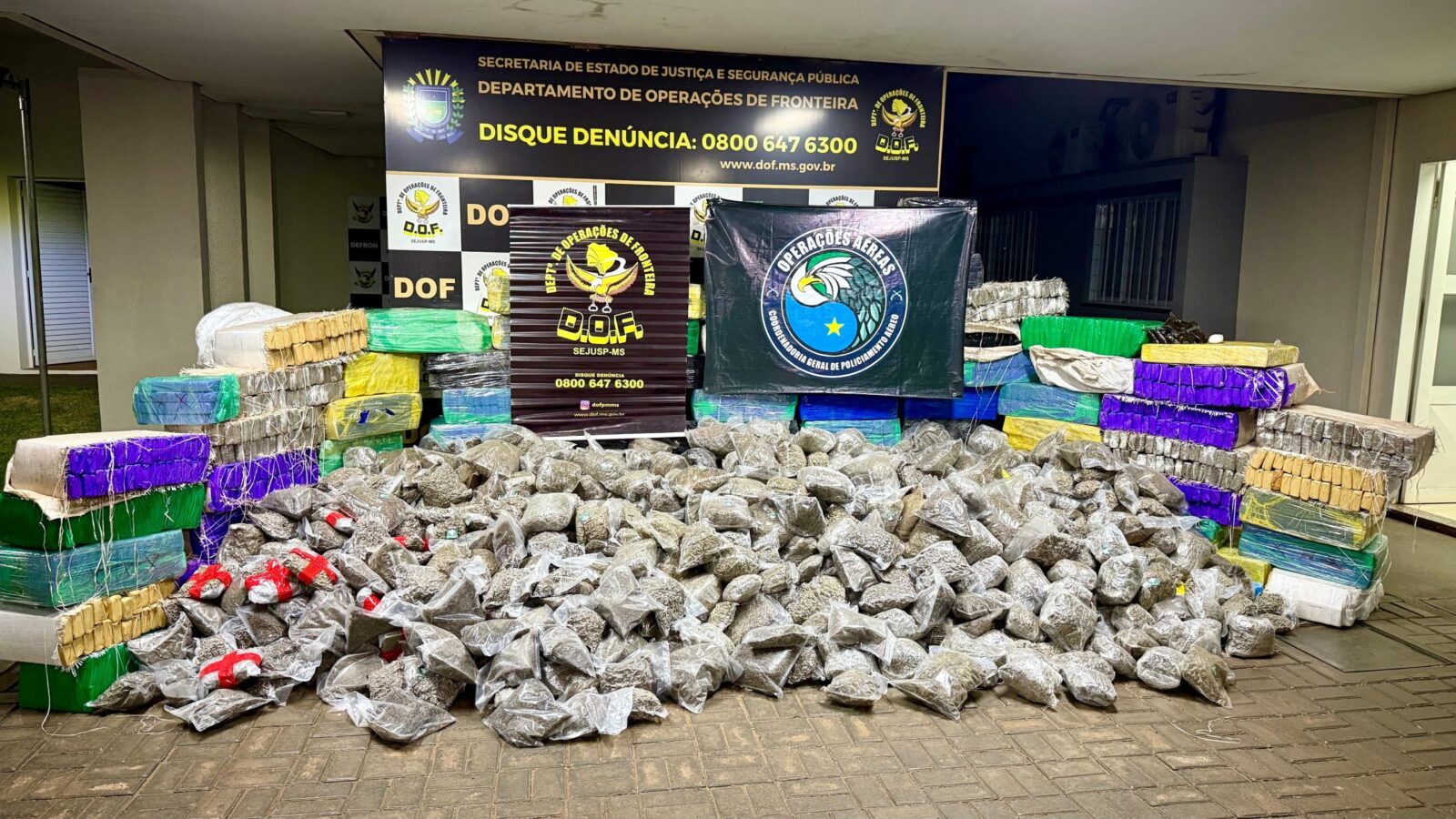 DOF e CGPA apreendem mais de 2,7 toneladas de drogas em Dourados