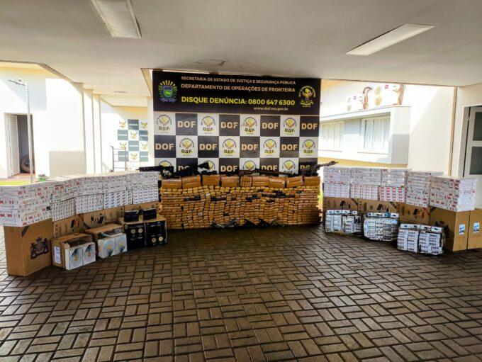 DOF intercepta comboio com drogas e materiais contrabandeados do Paraguai