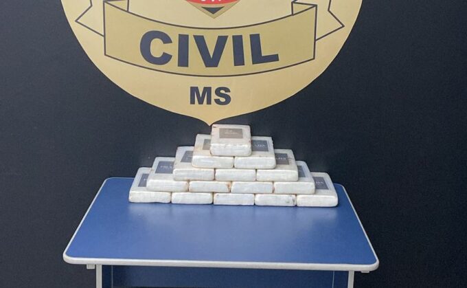 Em Mundo Novo, Polícia Civil apreende 16kg de cocaína e prende homem em flagrante