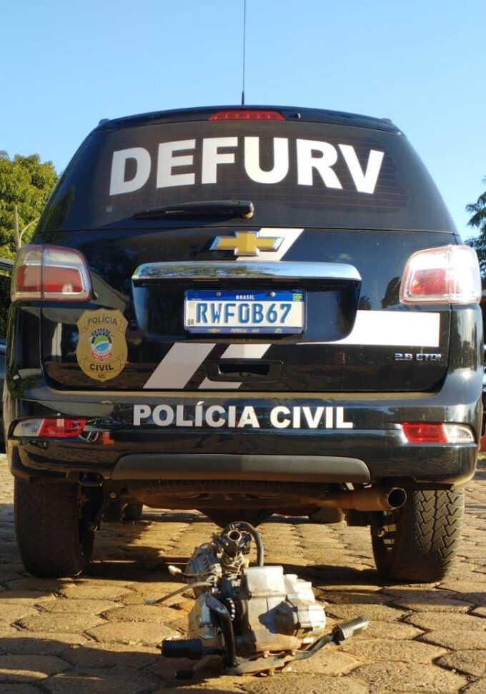 Polícia Civil apreende motor de motocicleta adulterada em oficina da Capital