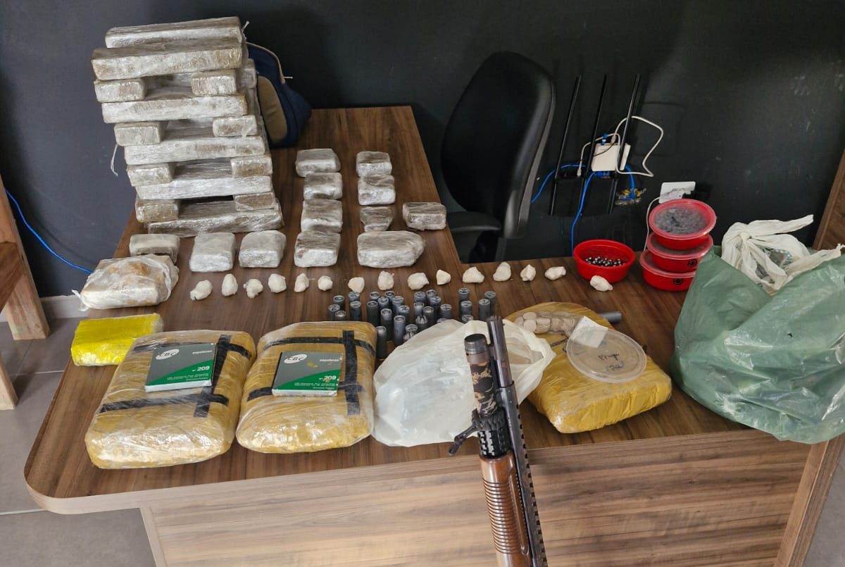 Polícia Civil desarticula bunker de drogas e armas durante operação em Bataguassu
