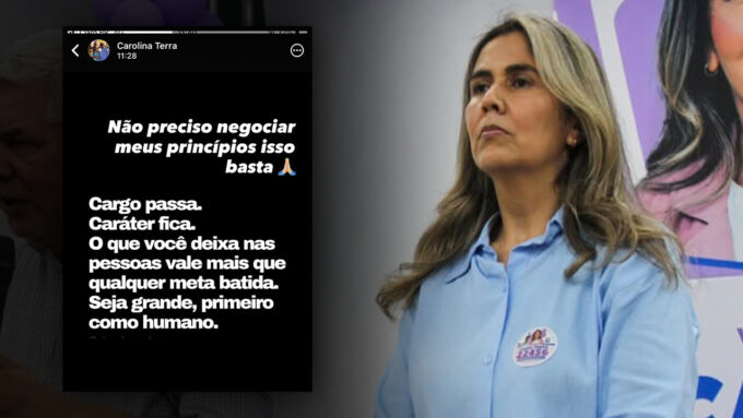 “Não preciso negociar meus príncipios”, diz vereadora em stories após renúnciar liderança do governo na Câmara Municipal