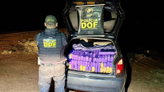 Veículo com mais de 730 quilos de drogas é apreendido pelo DOF em Ponta Porã