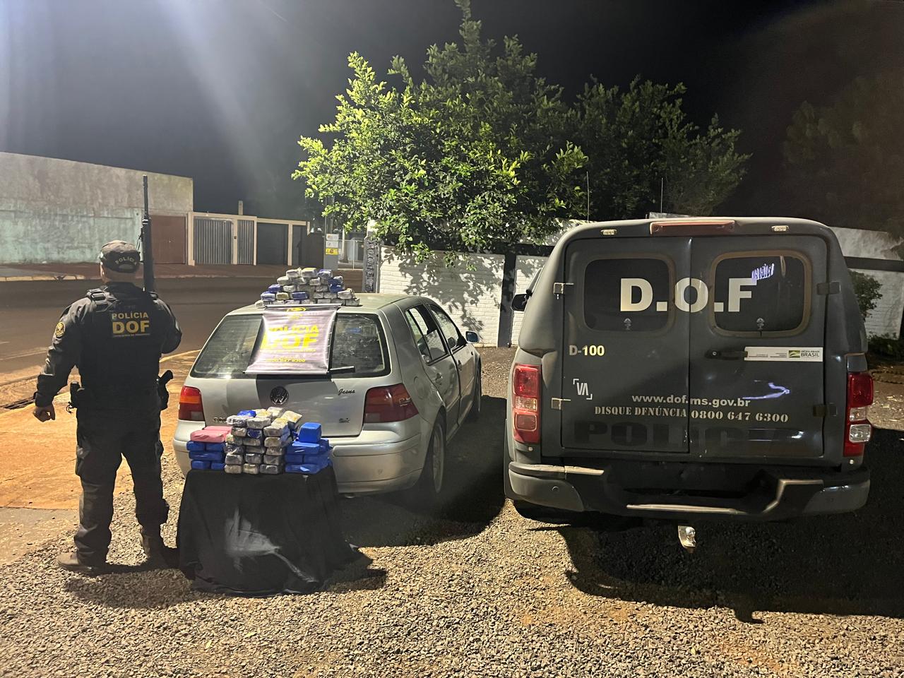 Veículo que seguia para Campo Grande com drogas é apreendido pelo DOF em Maracaju