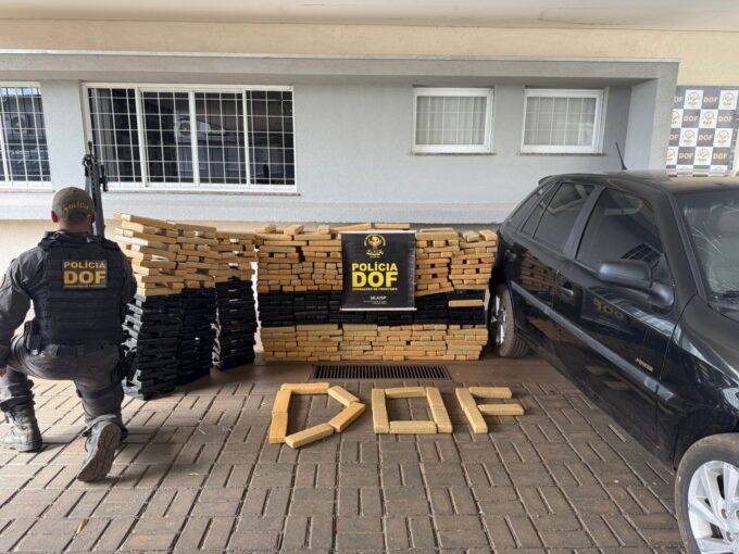 Veículo que seguia para São Paulo com 520 quilos de drogas é apreendido pelo DOF em Aral Moreira
