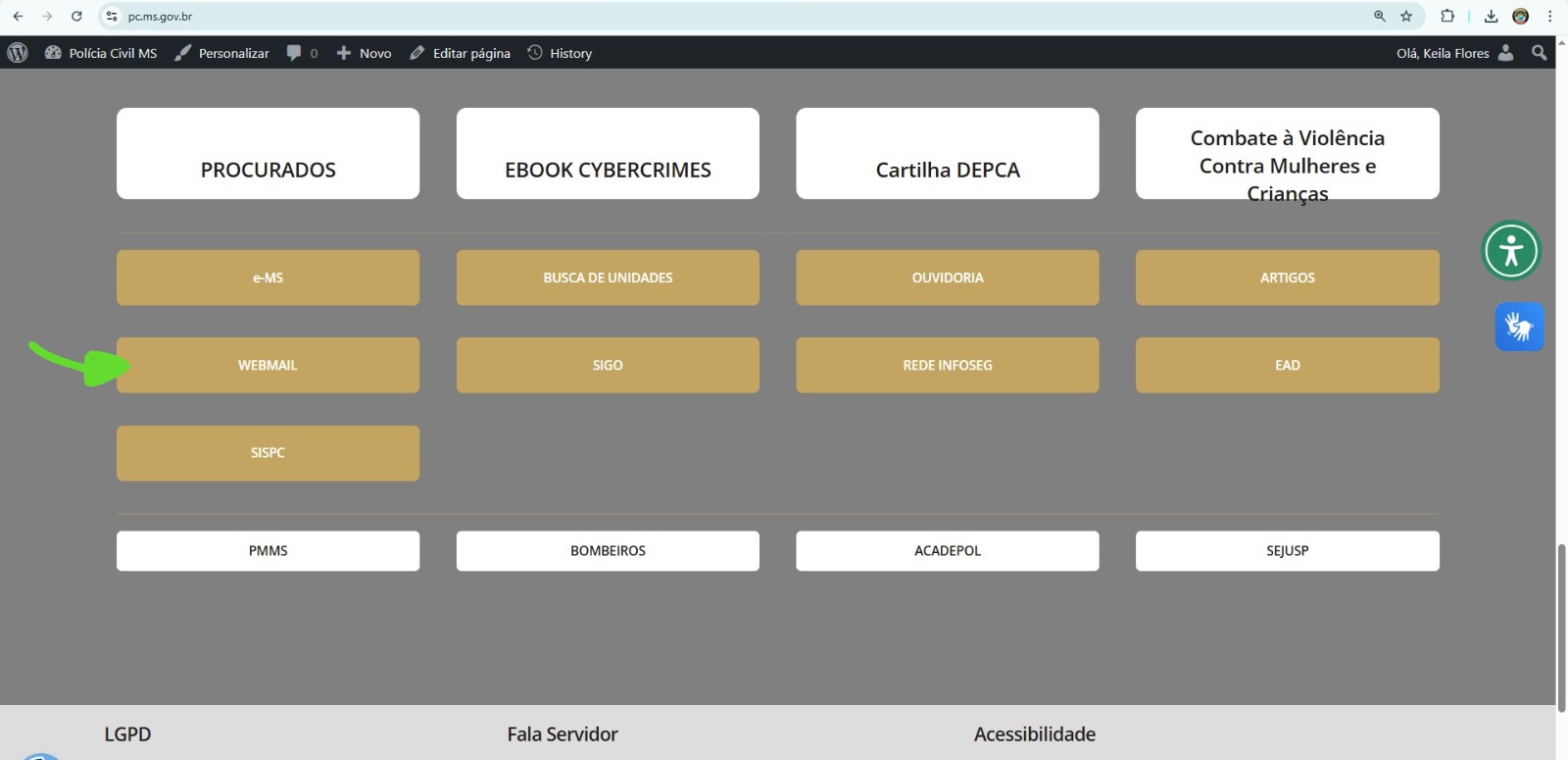 Webmail da Polícia Civil já está com link atualizado no site oficial