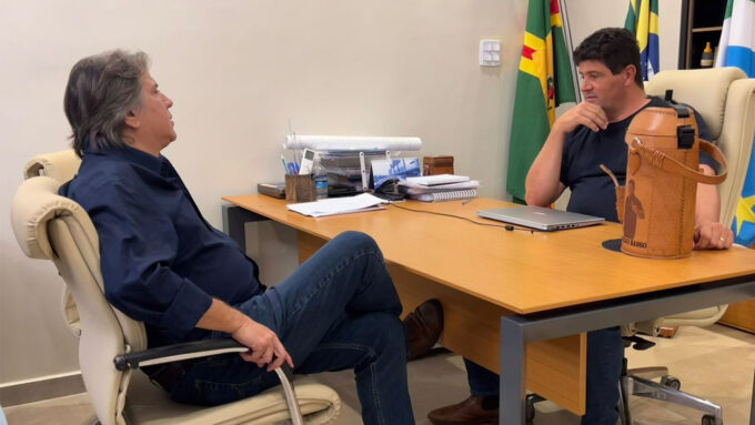 Prefeito Rodrigo Basso apresenta prioridades de Sidrolândia em encontro com deputado Caravina