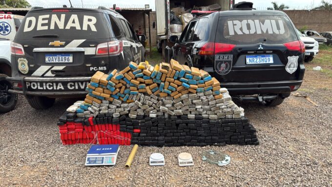 Em ação conjunta, Polícia Civil e Guarda Municipal apreendem quase meia tonelada de drogas em Campo Grande