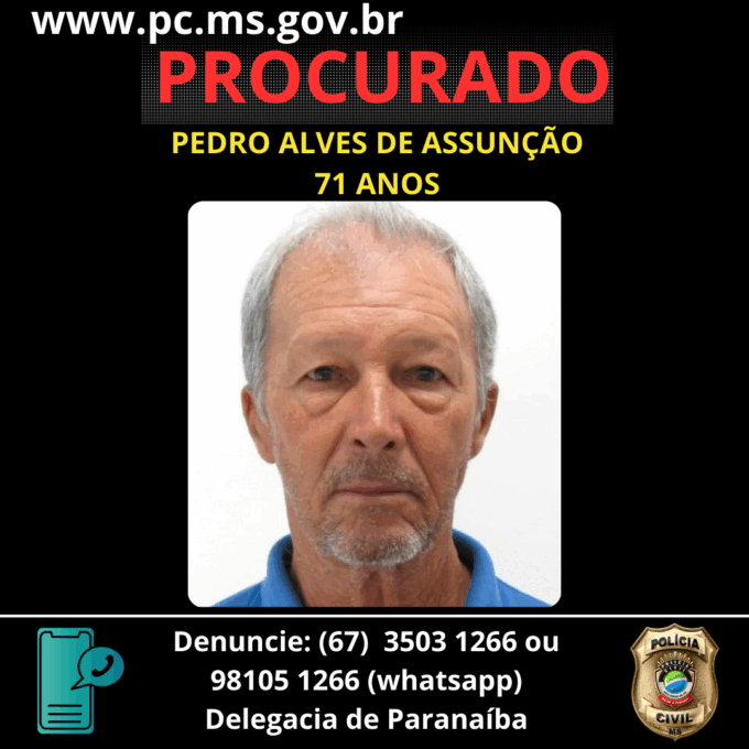 Polícia Civil divulga imagem de foragido condenado por estupro de vulnerável