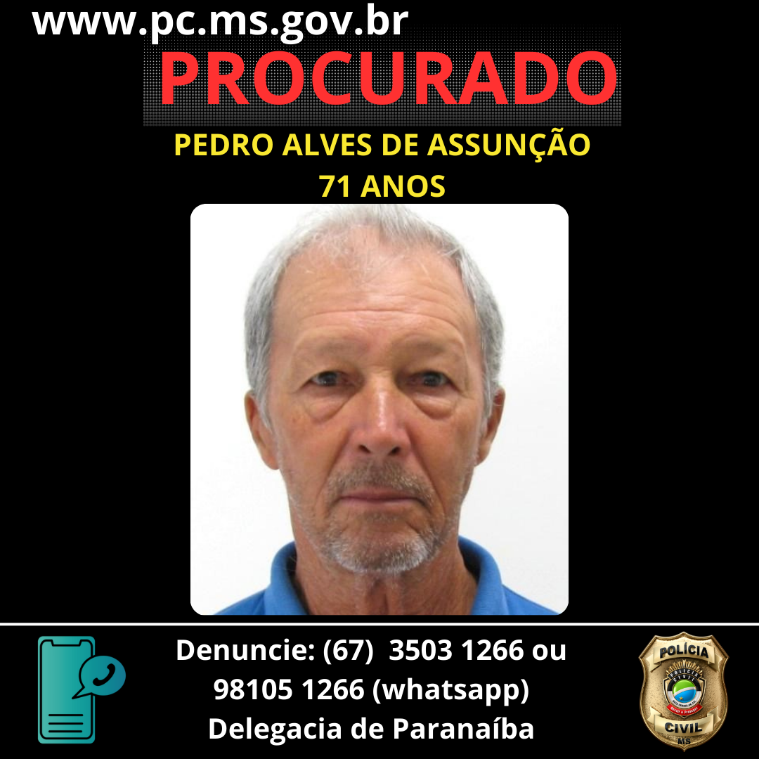 Polícia Civil divulga imagem de foragido condenado por estupro de vulnerável