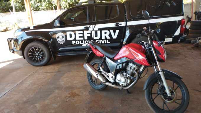 Polícia Civil identifica autor de furto e recupera motocicleta subtraída