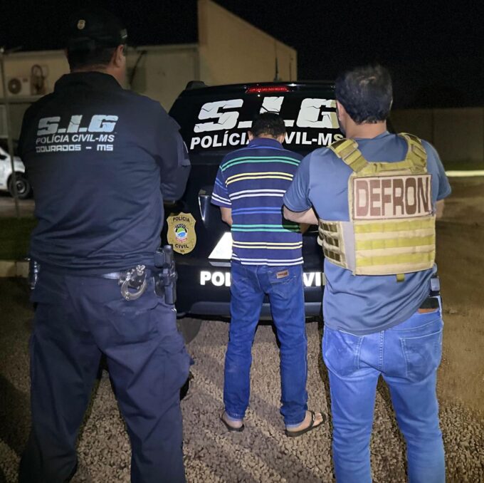 Polícia Civil realiza a prisão de condenado por tráfico de drogas em Caarapó