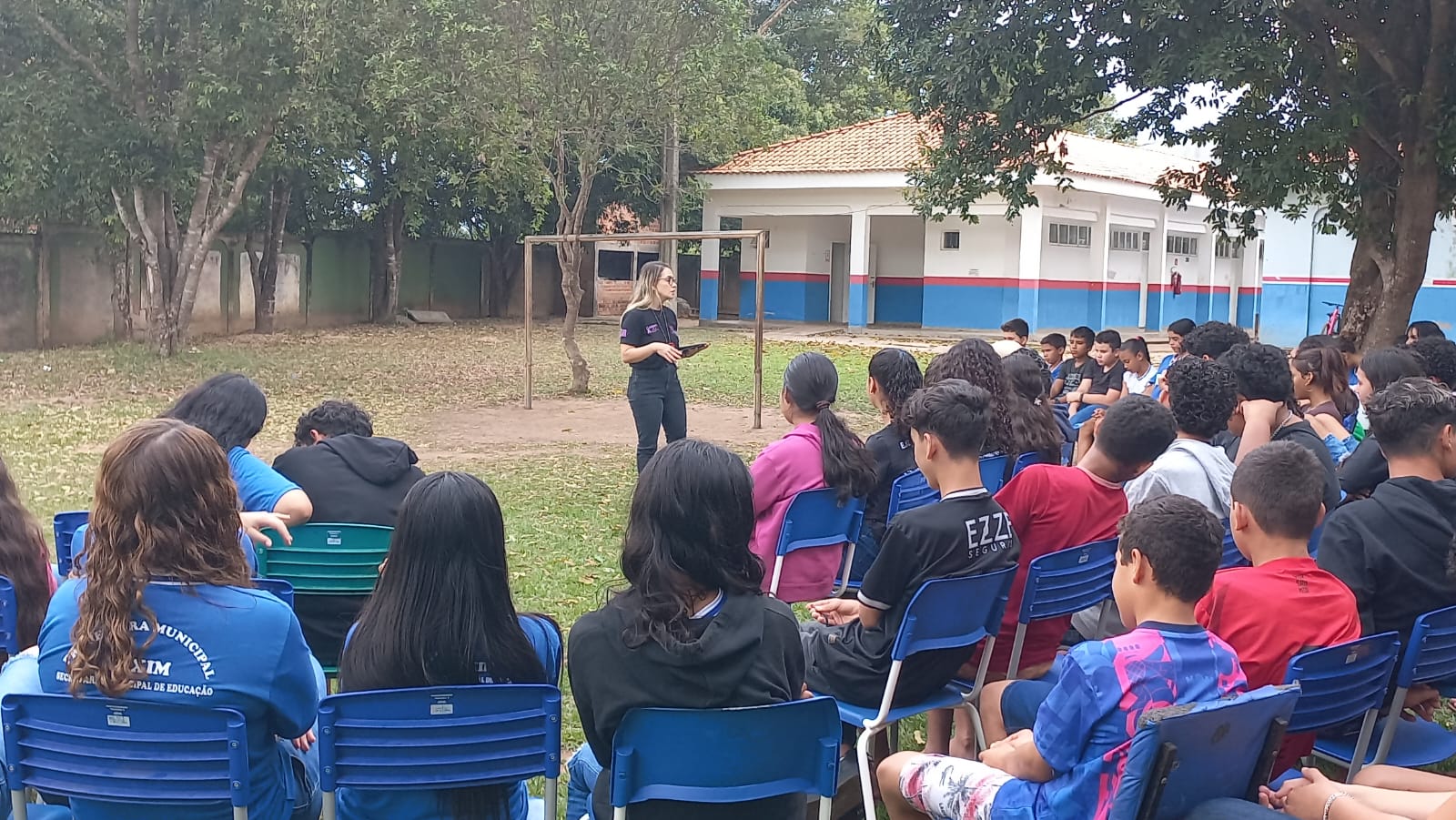 Polícia Civil realiza palestra sobre o Agosto Lilás em Escola Municipal de Coxim