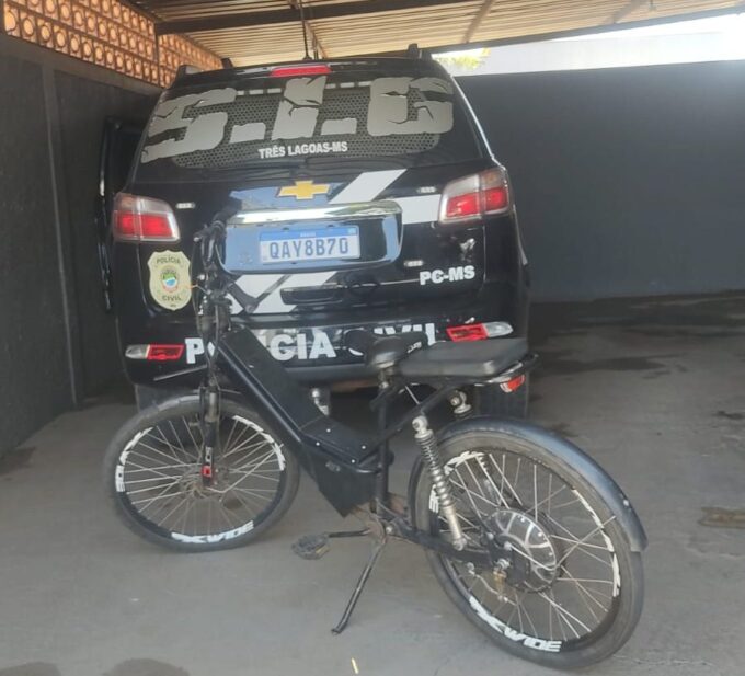 Polícia Civil recupera bicicleta elétrica furtada e apreende adolescente com drogas em Três Lagoas
