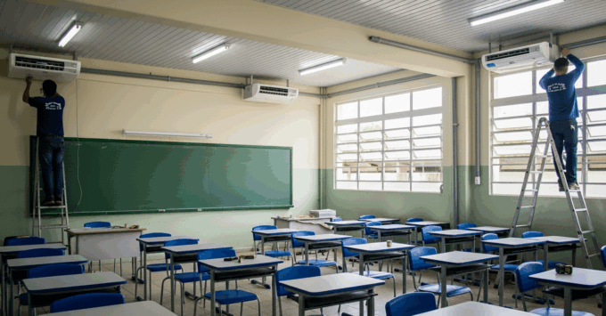 Sidrolândia registra preços para aparelhos de ar-condicionado em escolas e CMEIs