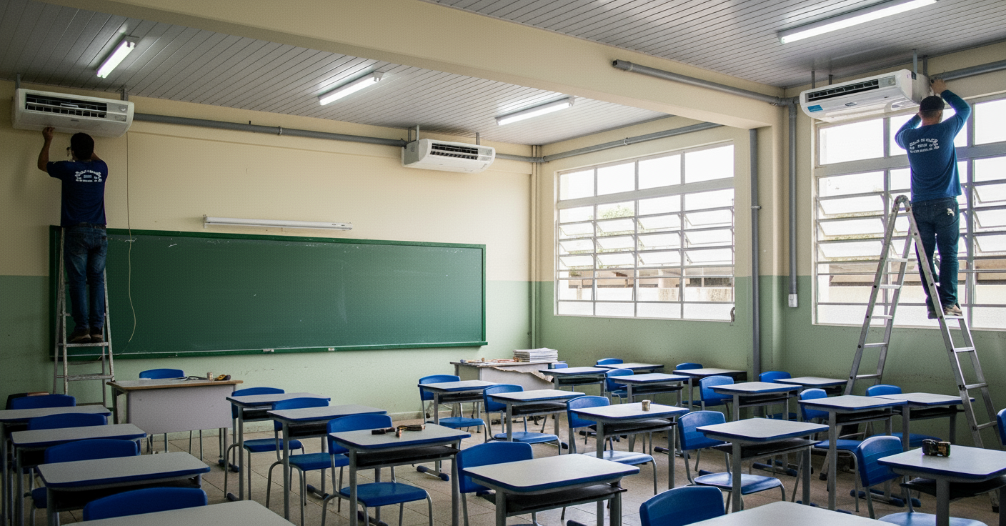 Sidrolândia registra preços para aparelhos de ar-condicionado em escolas e CMEIs