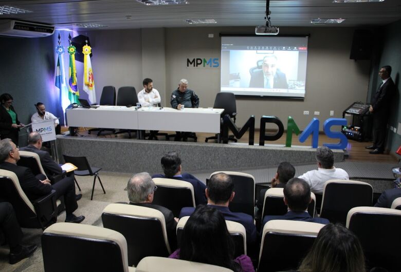 Em evento do MPMS, secretário nacional de Segurança Pública anuncia projeto de centro integrado em Dourados para a fronteira