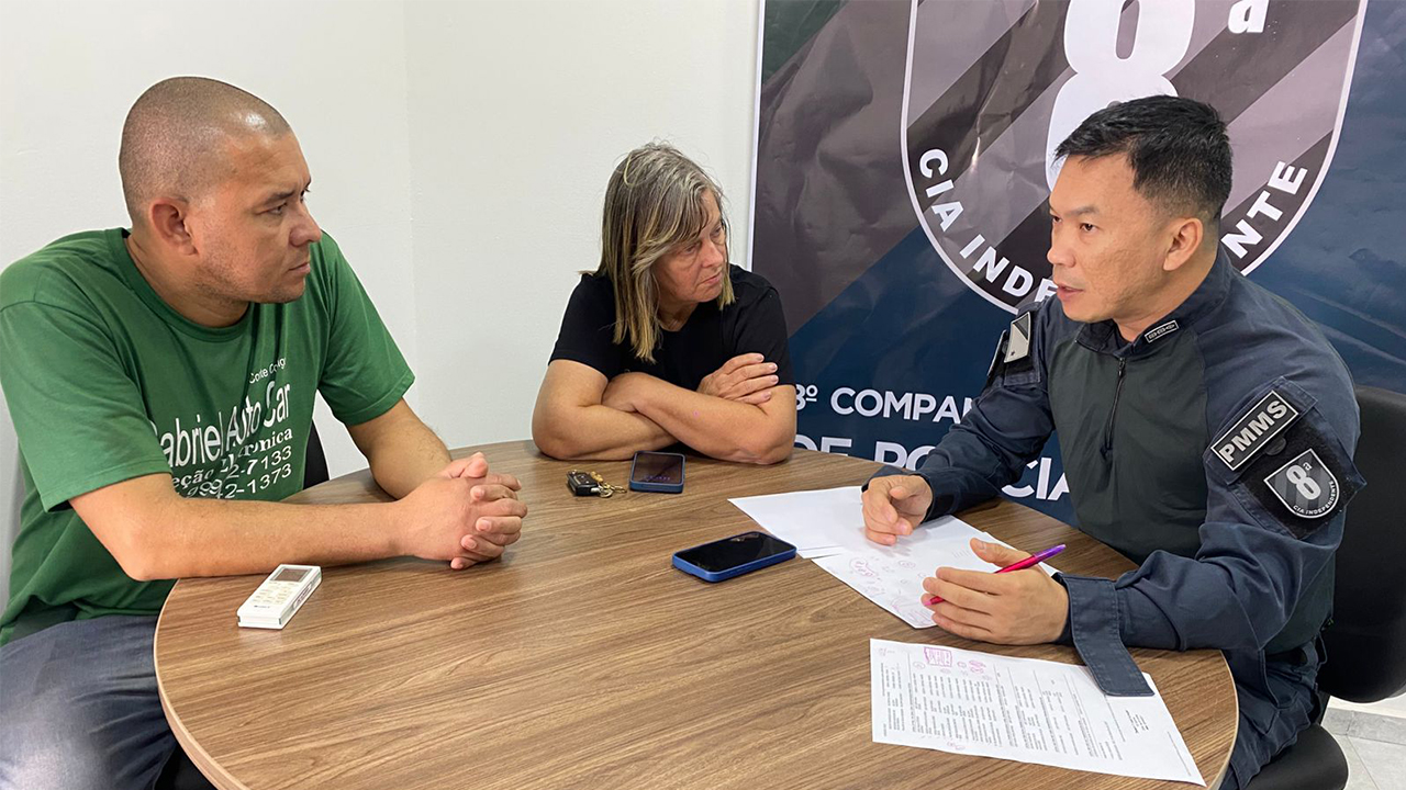 Vereadores visitam comandante da PM para debater melhorias na segurança de Sidrolândia