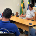 Prefeito Rodrigo Basso recebe deputado Roberto Hashioka e secretários para tratar de pautas da saúde e governo