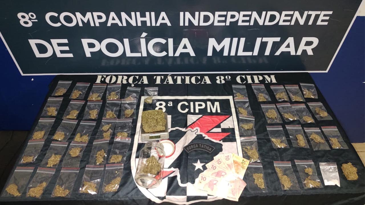 Força Tática prende homem por tráfico de drogas em Sidrolândia e apreende maconha e cocaína