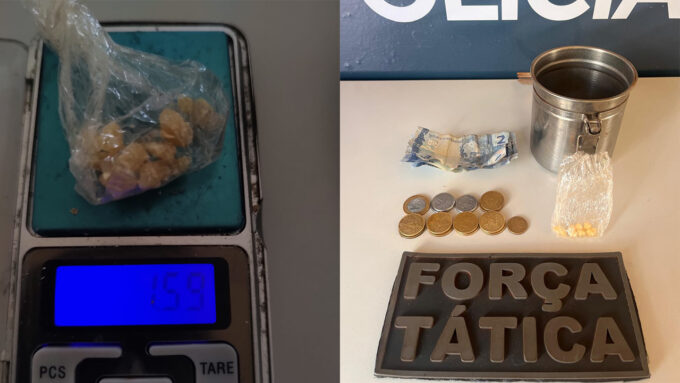 Homem é preso pela Força Tática por tráfico de drogas no bairro Jatobá