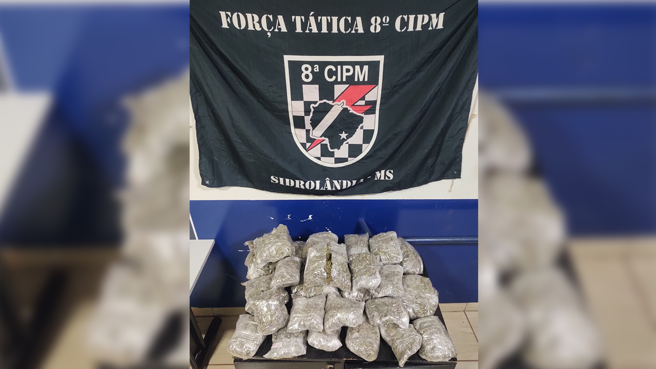 Força Tática apreende mais de 5 kg de skunk em abordagem a veículo no Assentamento Capão Bonito