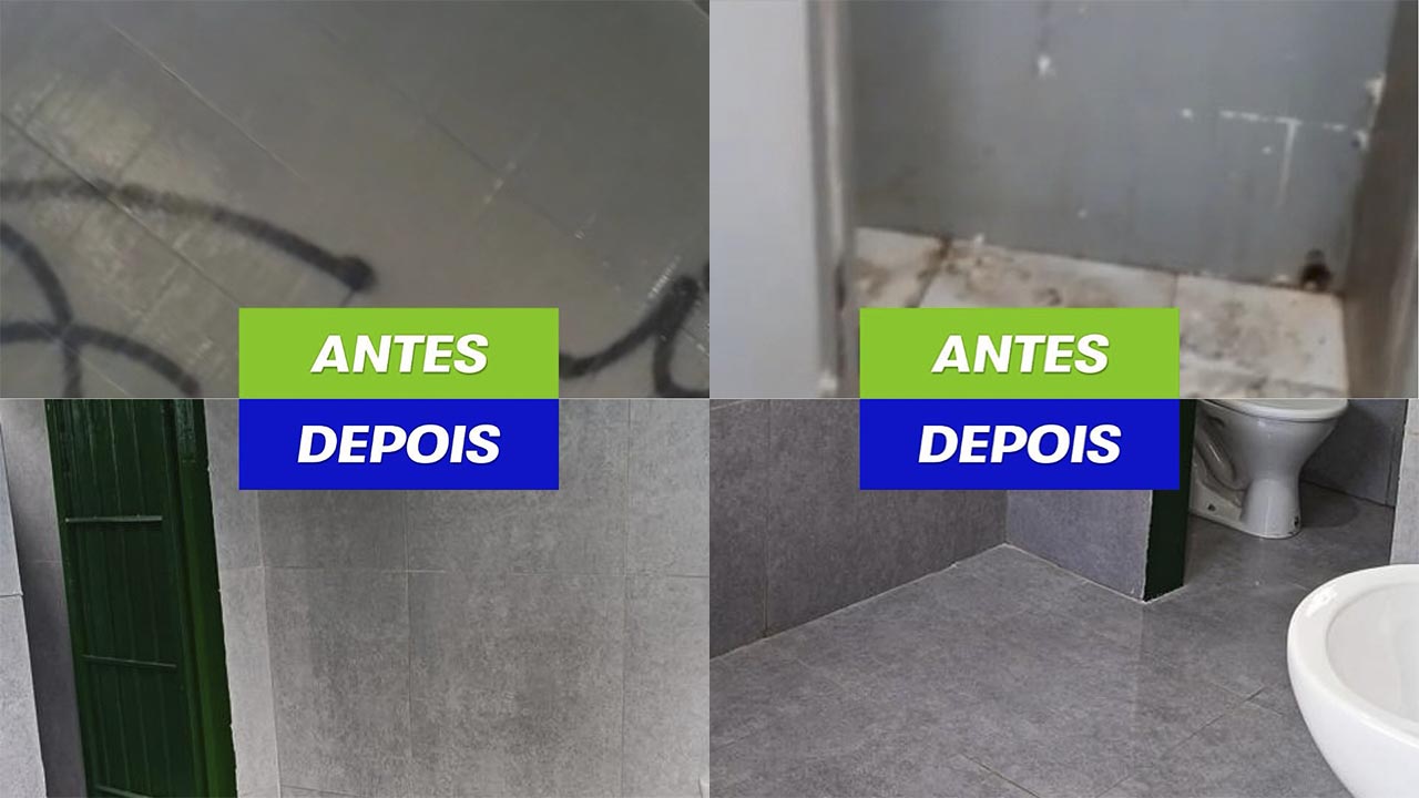 Banheiro da Praça Central de Sidrolândia é revitalizado e se torna símbolo de respeito e cuidado com a população