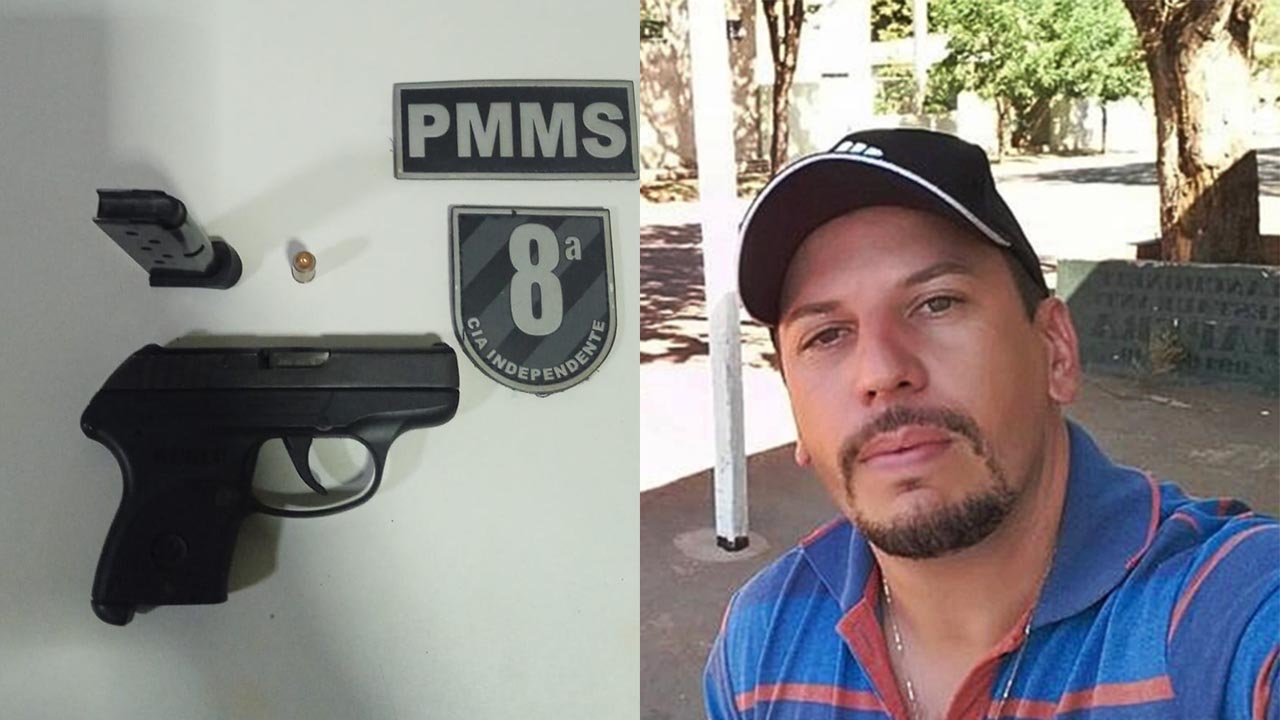 Homem é baleado no centro de Sidrolândia e sobrevive: autor dos disparos seria ex da namorada da vítima