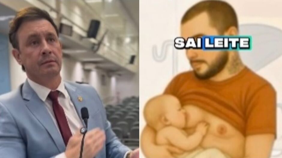 Figuras de homens grávidos e ‘dando mamá’ na Cândido Mariano chocam vereador: ‘bizarro’