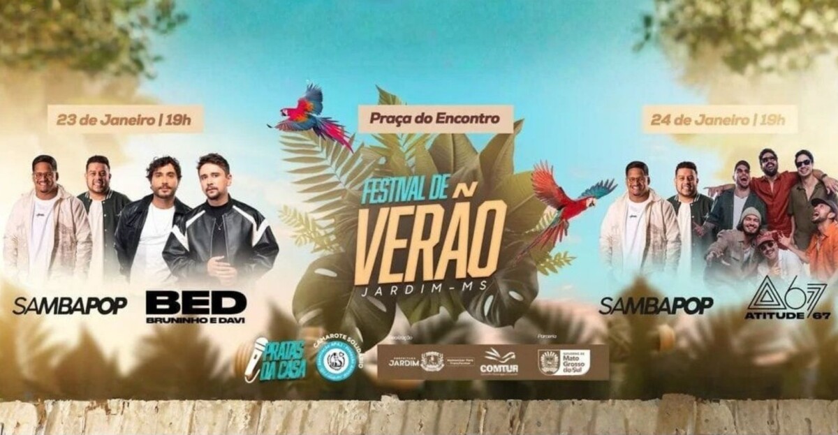 Jardim se prepara para o Festival de Verão 2026 com música, turismo e celebração