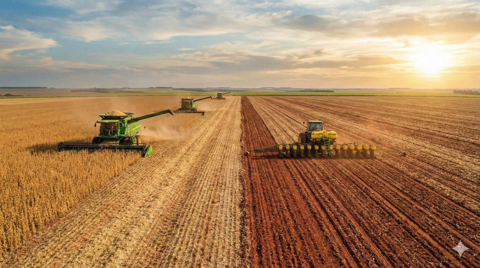 Safra 2025/2026 em MS: Colheita da Soja atinge 14,9% e Plantio do Milho avança no Estado