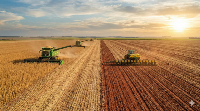 Colheita da soja atinge 27,7% enquanto seca castiga lavouras no Sul do Estado