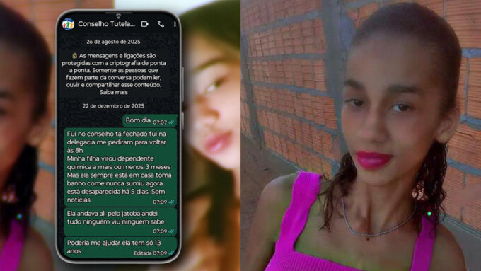 Mãe procurou Conselho Tutelar após o desaparecimento da filha, mas “nada” foi feito