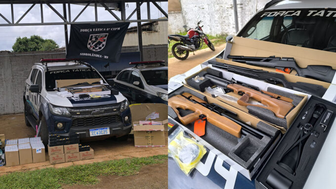 Polícia Militar apreende carro carregado com mercadorias contrabandeadas em Sidrolândia