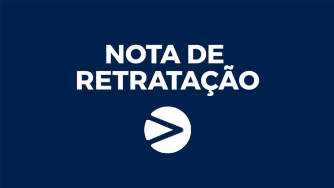 NOTA DE RETRATAÇÃO