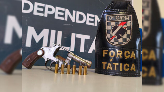 Homem é preso com revólver carregado durante bloqueio policial na MS-162