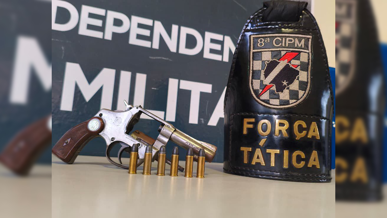 Homem é preso com revólver carregado durante bloqueio policial na MS-162