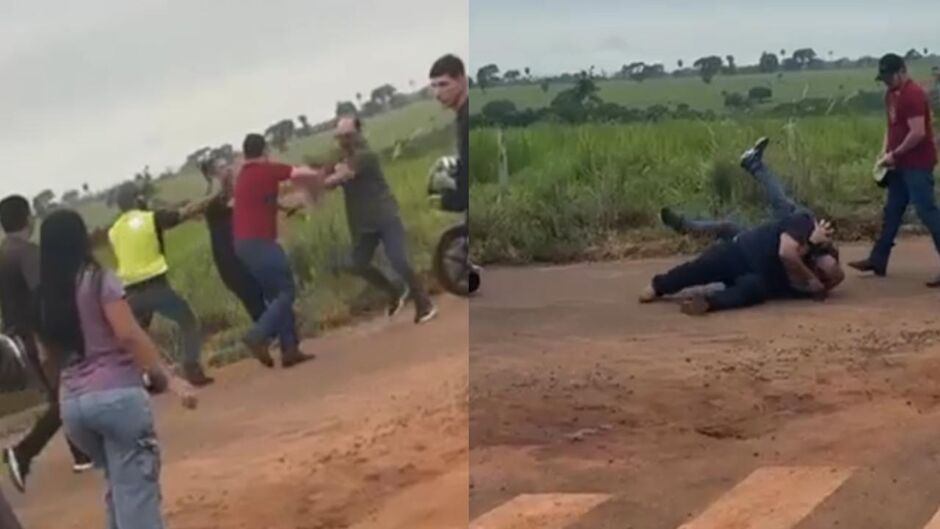 Instrutores de autoescola trocam socos em Jardim (vídeo)