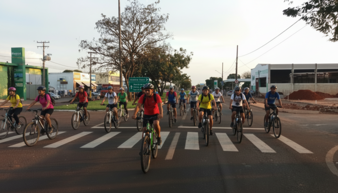 Pedalada contra a dengue movimenta Sidrolândia com sorteio de bicicletas
