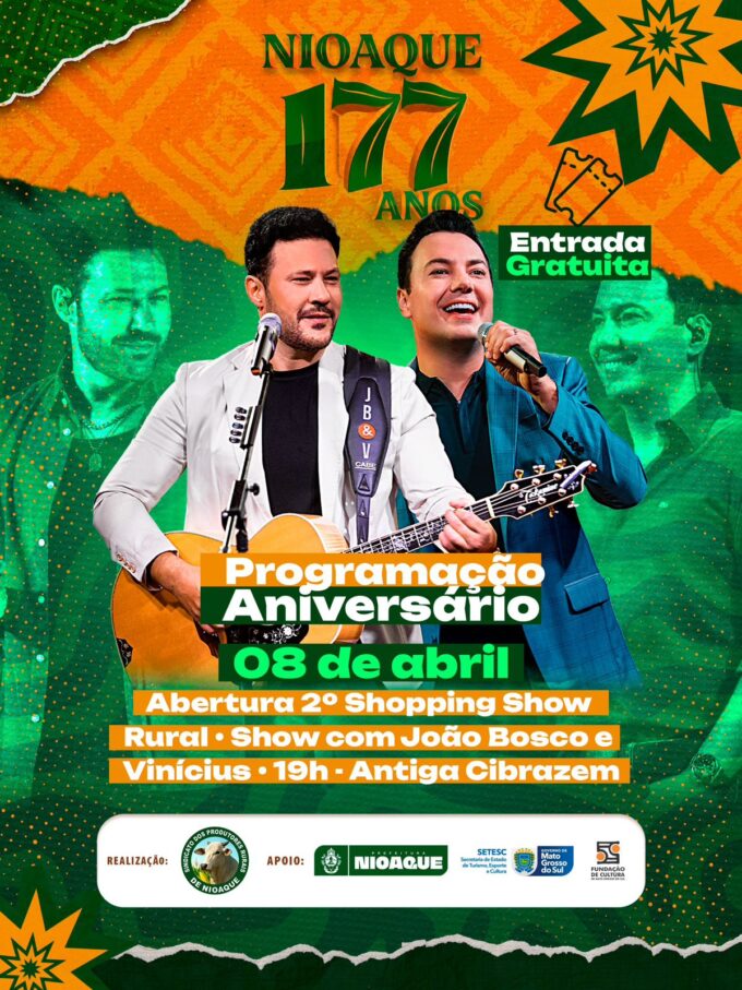 Nioaque se prepara para a abertura do 2º Shopping Show Rural com programação diversificada e grandes atrações