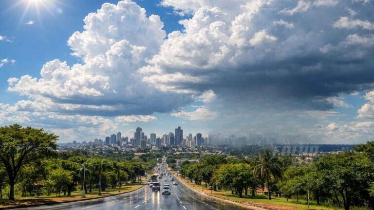 Calor e pancadas de chuva marcam o clima em Mato Grosso do Sul
