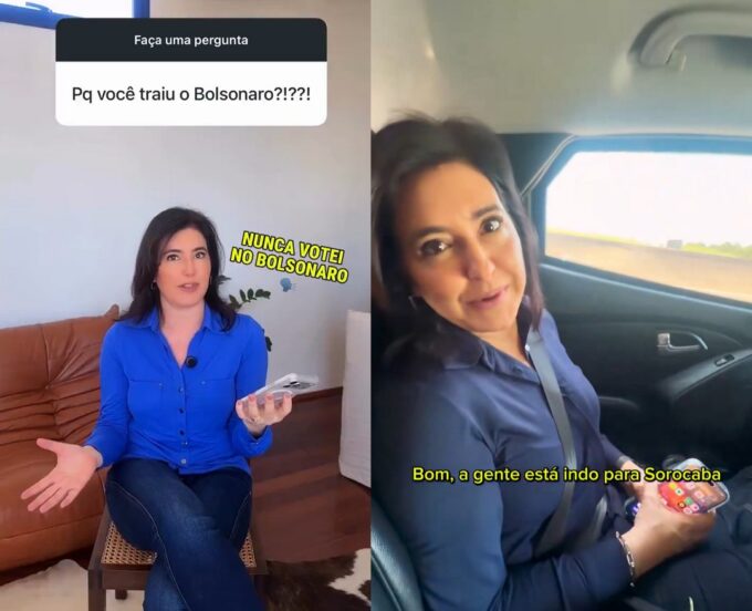 Em viagens por SP, Simone dispara: “Jamais votaria em alguém com sobrenome Bolsonaro”