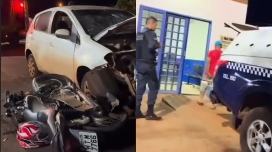 Motorista embriagado causa acidente, foge sem prestar socorro e é preso horas depois (vídeo)