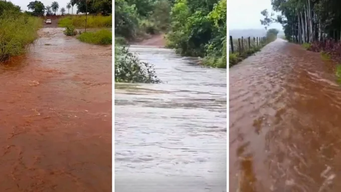 Chuvas causam danos em estradas e pontes; Prefeitura de Sidrolândia faz alerta à população