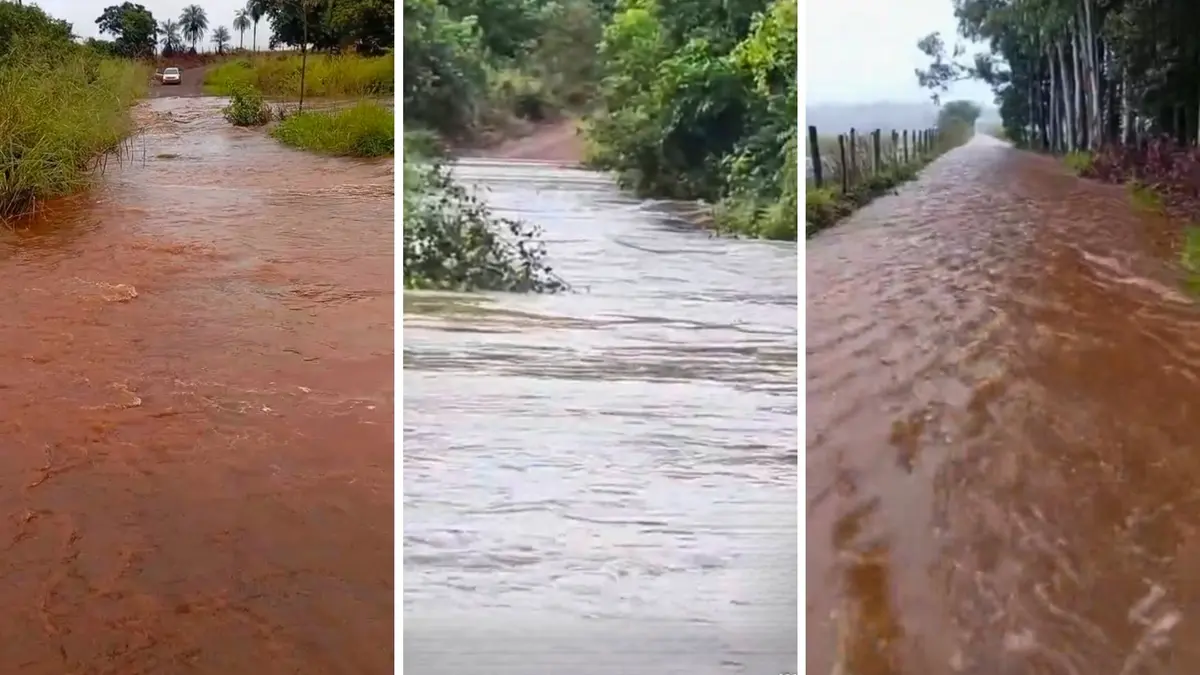 Chuvas causam danos em estradas e pontes; Prefeitura de Sidrolândia faz alerta à população