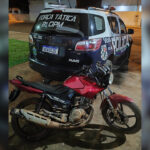Motocicleta furtada e adulterada é apreendida pela Força Tática em Sidrolândia
