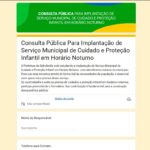 Consulta sobre atendimento infantil noturno em Sidrolândia é prorrogada até 22 de maio