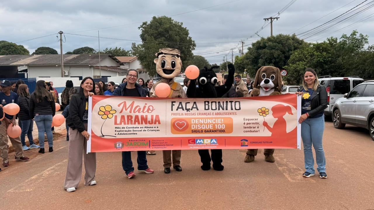 Caminhada do Maio Laranja mobiliza comunidade em ação de proteção às crianças e adolescentes