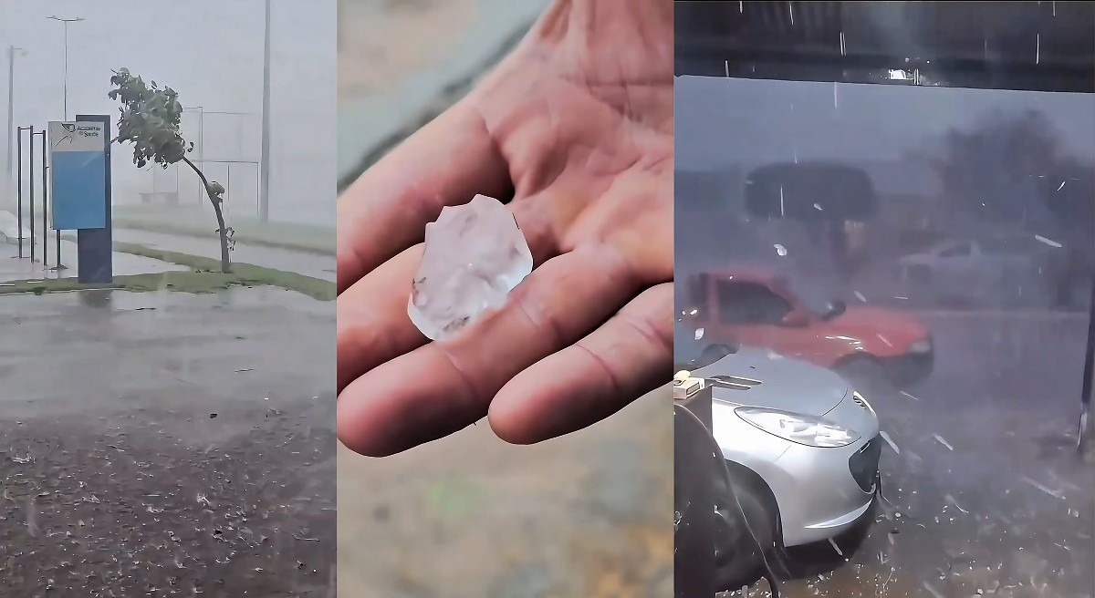 Temporais e granizo causam estragos em cidades de Mato Grosso do Sul